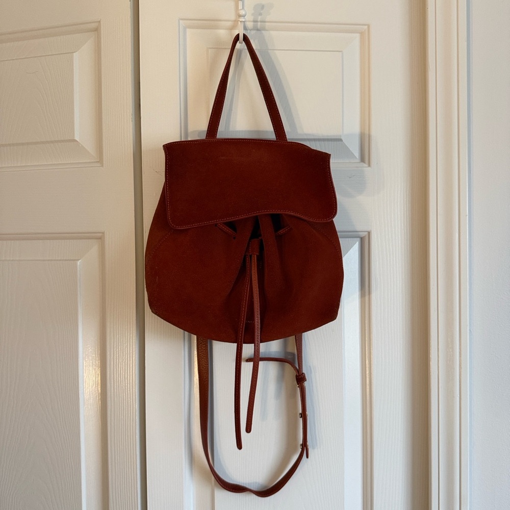 Mansur Gavriel Rich Brown Suede Backpack